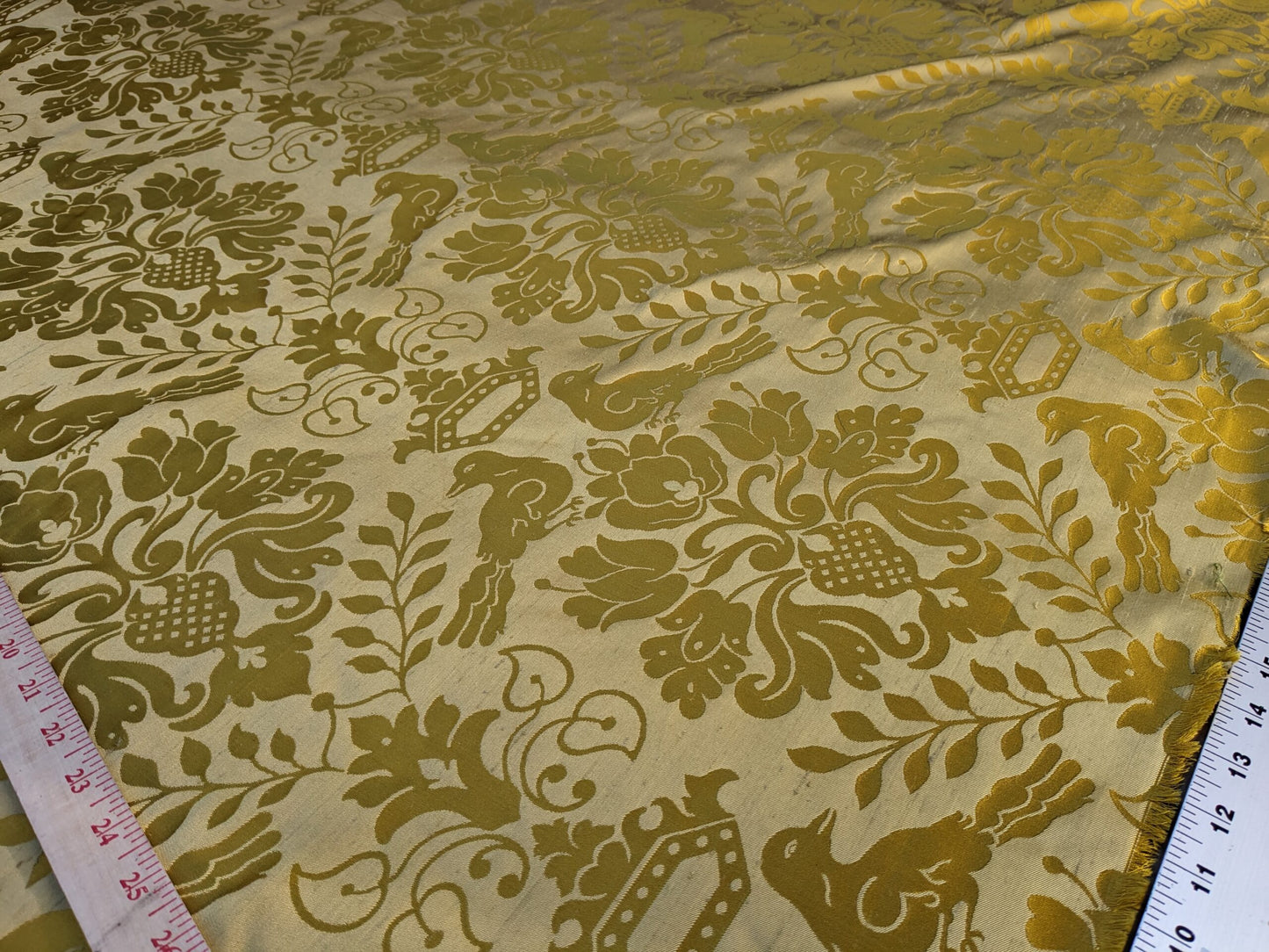 1.5Y Scalamandre 100%silk Love Bird Gold MSRP USD664/Y