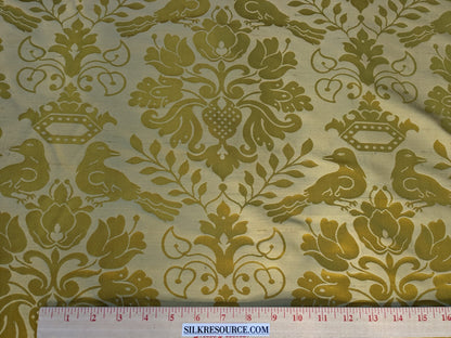 1.5Y Scalamandre 100%silk Love Bird Gold MSRP USD664/Y