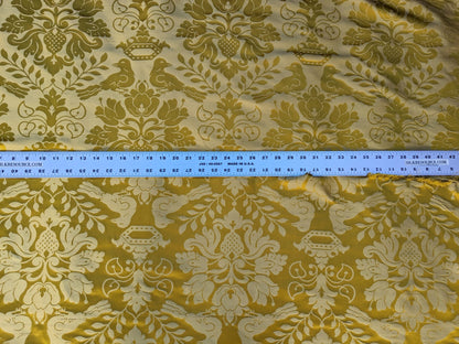1.5Y Scalamandre 100%silk Love Bird Gold MSRP USD664/Y