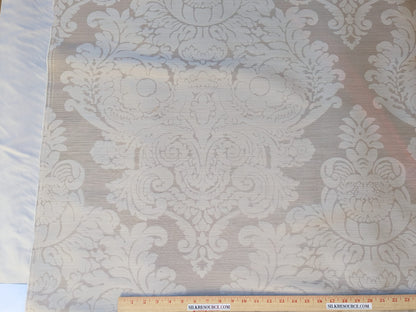 By Yd  Kravet Couture Silk Damask Organza Sheer Light Bronze Ivory Cream Semi Sheer MSRP USD159/y 3648.16