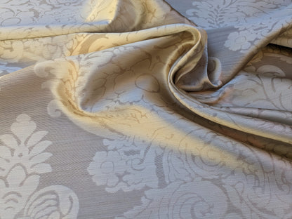 By Yd  Kravet Couture Silk Damask Organza Sheer Light Bronze Ivory Cream Semi Sheer MSRP USD159/y 3648.16