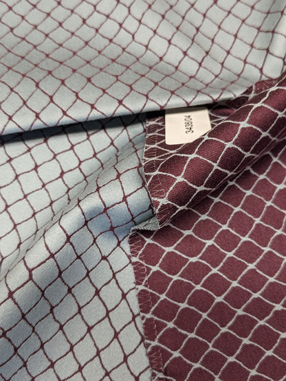 1 EV34 Special Square Jean Paul Gaultier Cabaret Porcelaine Reversible Small Jacquard Diamond Gray Brown Cotton MSRP USD300+/y