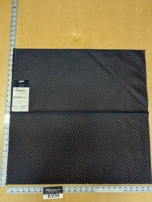 2 EV34 Special Square Jean Paul Gaultier Cabaret Piment Reversible Small Jacquard Diamond Orange Blue Cotton MSRP USD300+/y