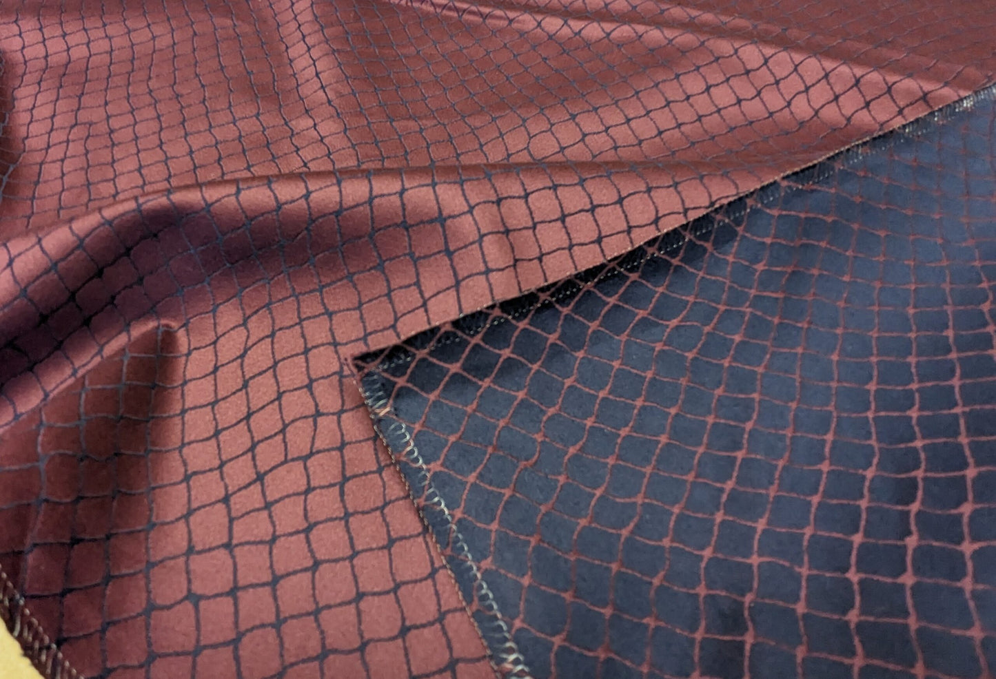 3 EV34 Special Square Jean Paul Gaultier Cabaret Nectar Reversible Small Jacquard Diamond Purple Cotton MSRP USD300+/y