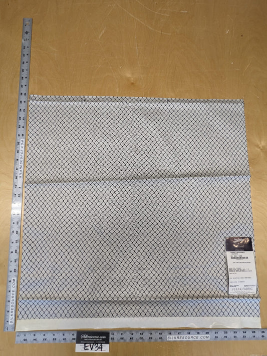 4 EV34 Special Square Jean Paul Gaultier Cabaret Graphite Reversible Small Jacquard Diamond Black White Cotton MSRP USD300+/y