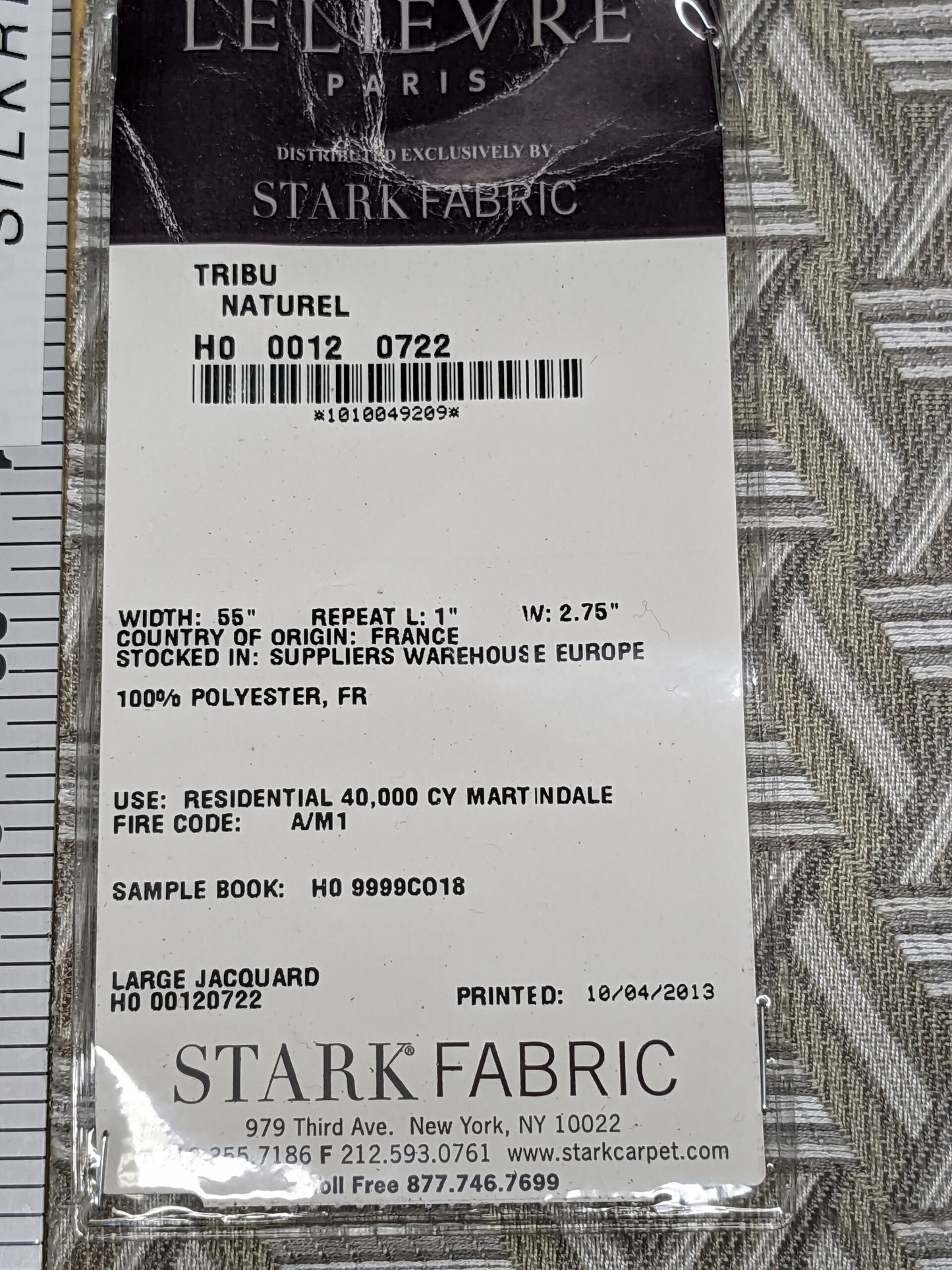 9 EV34 Special Square Jacquard by Lelievre Paris TRIBU Naturel Large Jacquard White Beige Polyester Geometric Graphic MSRP USD576/y