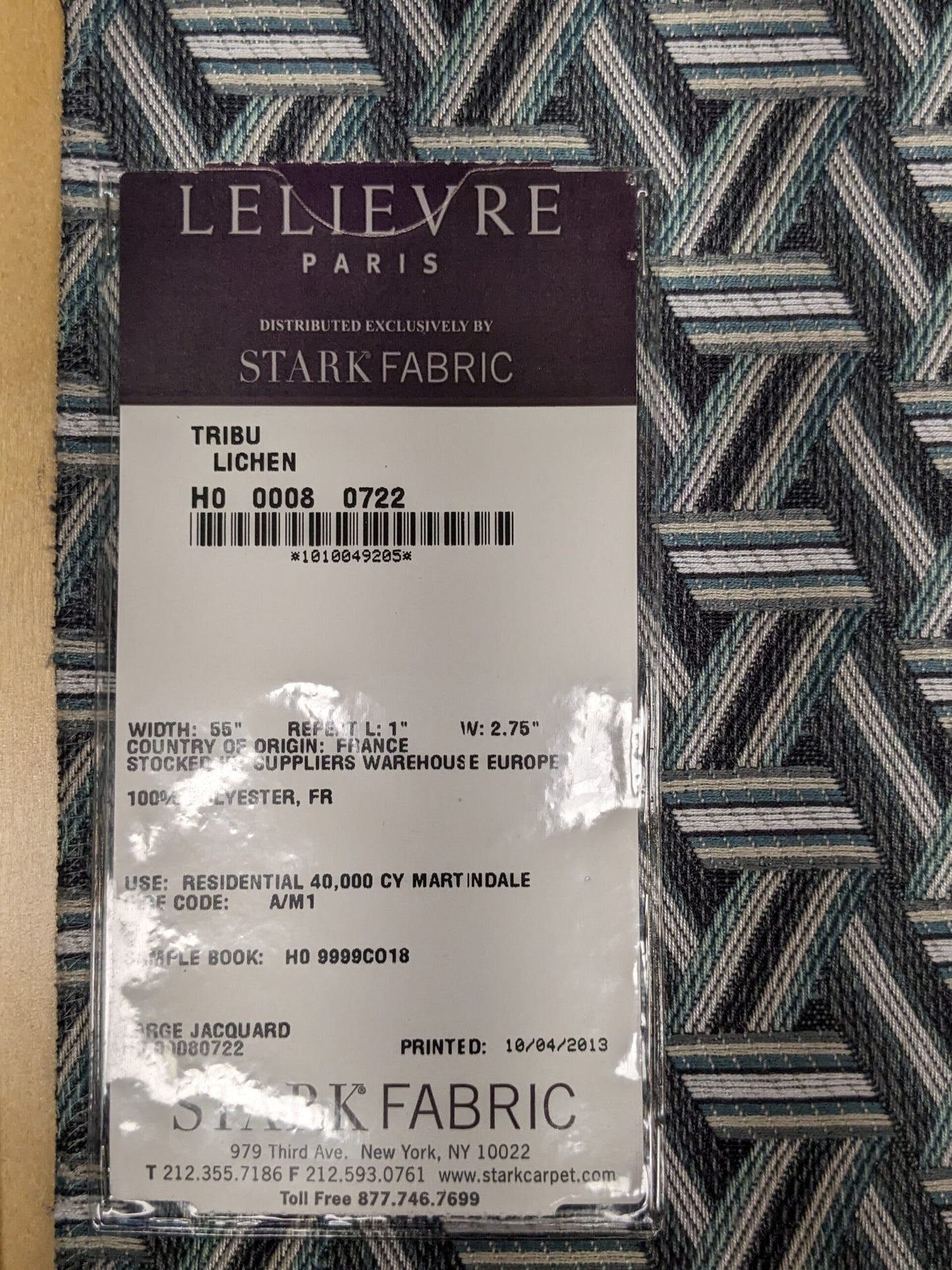 10 EV34 Special Square Jacquard by Lelievre Paris TRIBU Lichen Large Jacquard Black Gray Polyester Geometric Graphic MSRP USD576/y