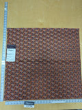 12 EV34 Special Square Jacquard by Lelievre Paris Tribu Cuivre Large Jacquard Orange Polyester Geometric Graphic MSRP USD576/y