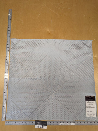 15 EV34 Special Square Jacquard by Lelievre Paris Baccara M1 Opale Cream White Small Scale Texture Diamond Polyester MSRP USD300+/y