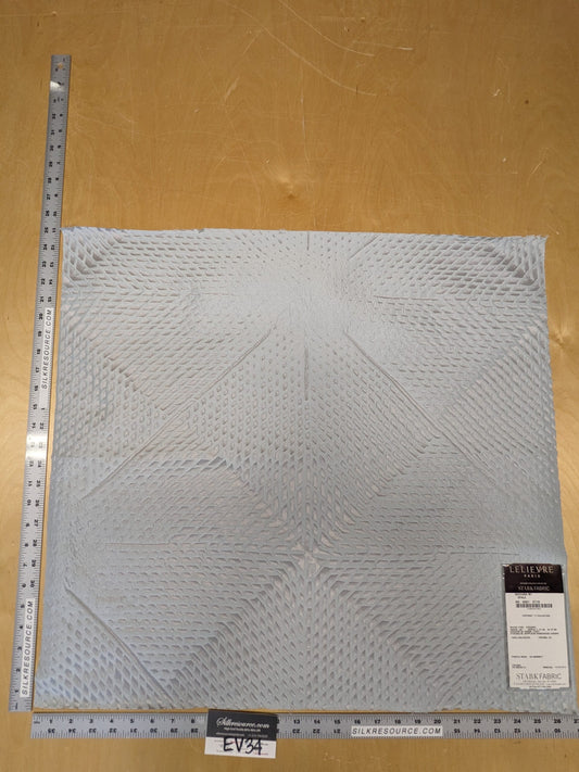 15 EV34 Special Square Jacquard by Lelievre Paris Baccara M1 Opale Cream White Small Scale Texture Diamond Polyester MSRP USD300+/y