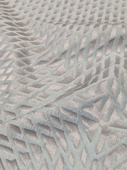 15 EV34 Special Square Jacquard by Lelievre Paris Baccara M1 Opale Cream White Small Scale Texture Diamond Polyester MSRP USD300+/y