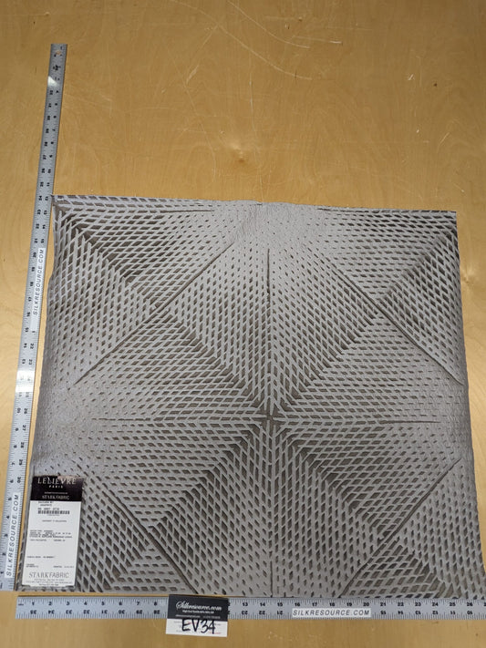 18 EV34 Special Square Jacquard by Lelievre Paris Baccara M1 Graphite Gray Small Scale Texture Diamond Polyester MSRP USD300+/y