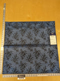 21 EV34 Special Square Jacquard by Lelievre Paris Casino Encre Cotton Navy Blue Black Botanical Floral MSRP USD300+/y