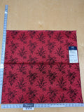 23 EV34 Special Square Jacquard by Lelievre Paris Casino Rouge  Cotton Red Black Large Jacquard Botanical Floral MSRP USD300+/y