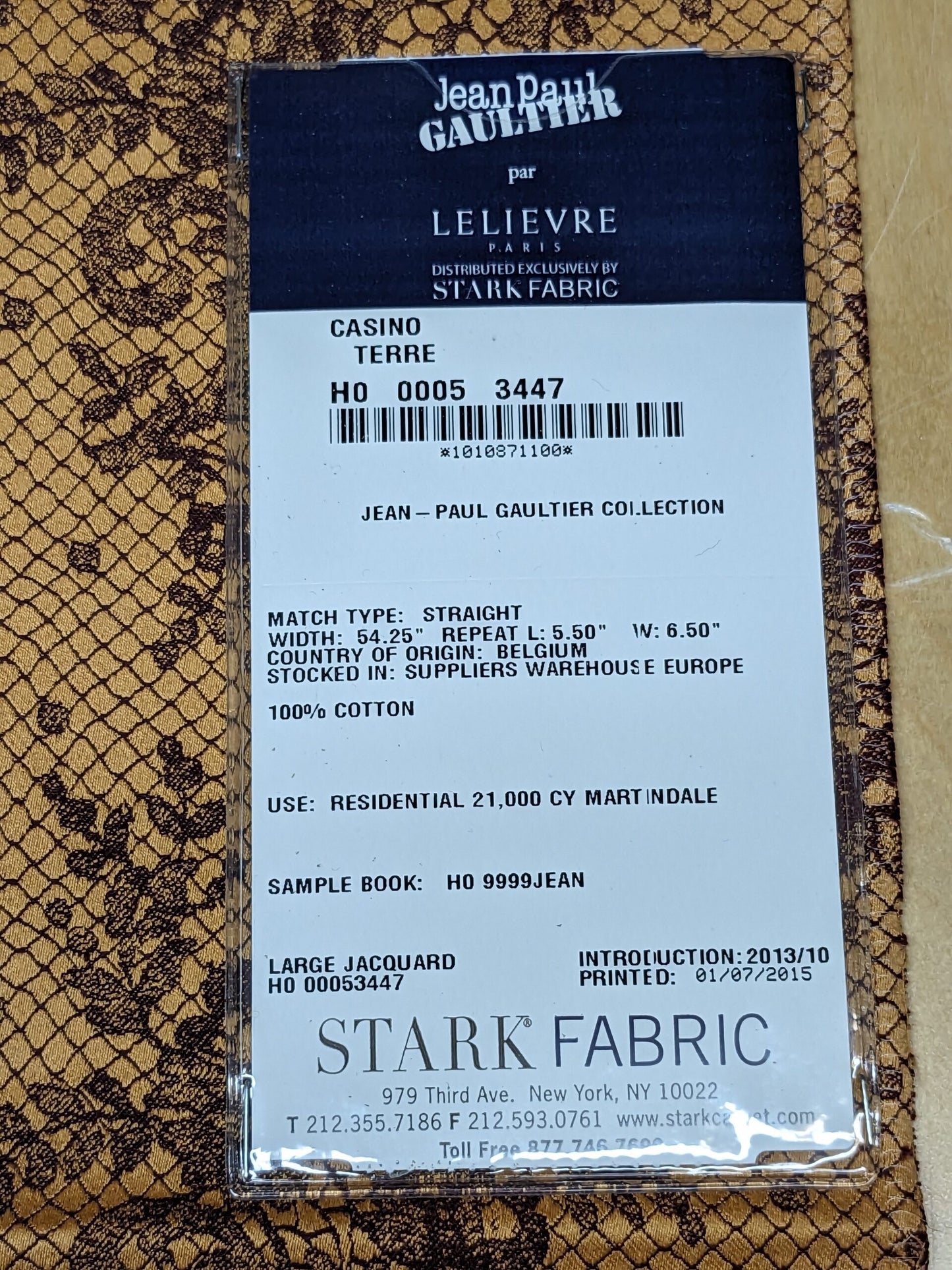 25 EV34 Special Square Jacquard by Lelievre Paris Casino Terre Cotton Brown Black Large Jacquard Botanical Floral MSRP USD300+/y