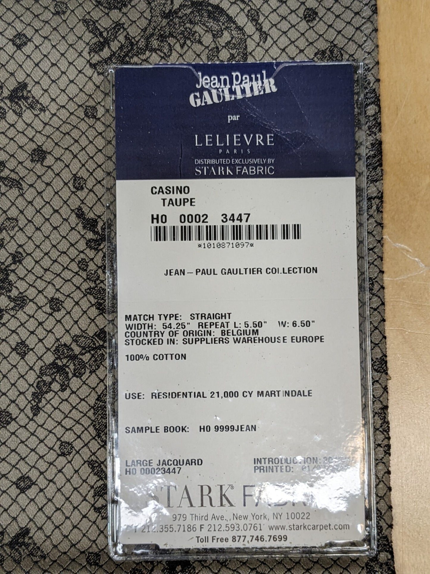 26 EV34 Special Square Jacquard by Lelievre Paris Casino Taupe Cotton Gray Brown Large Jacquard Botanical Floral MSRP USD300+/y