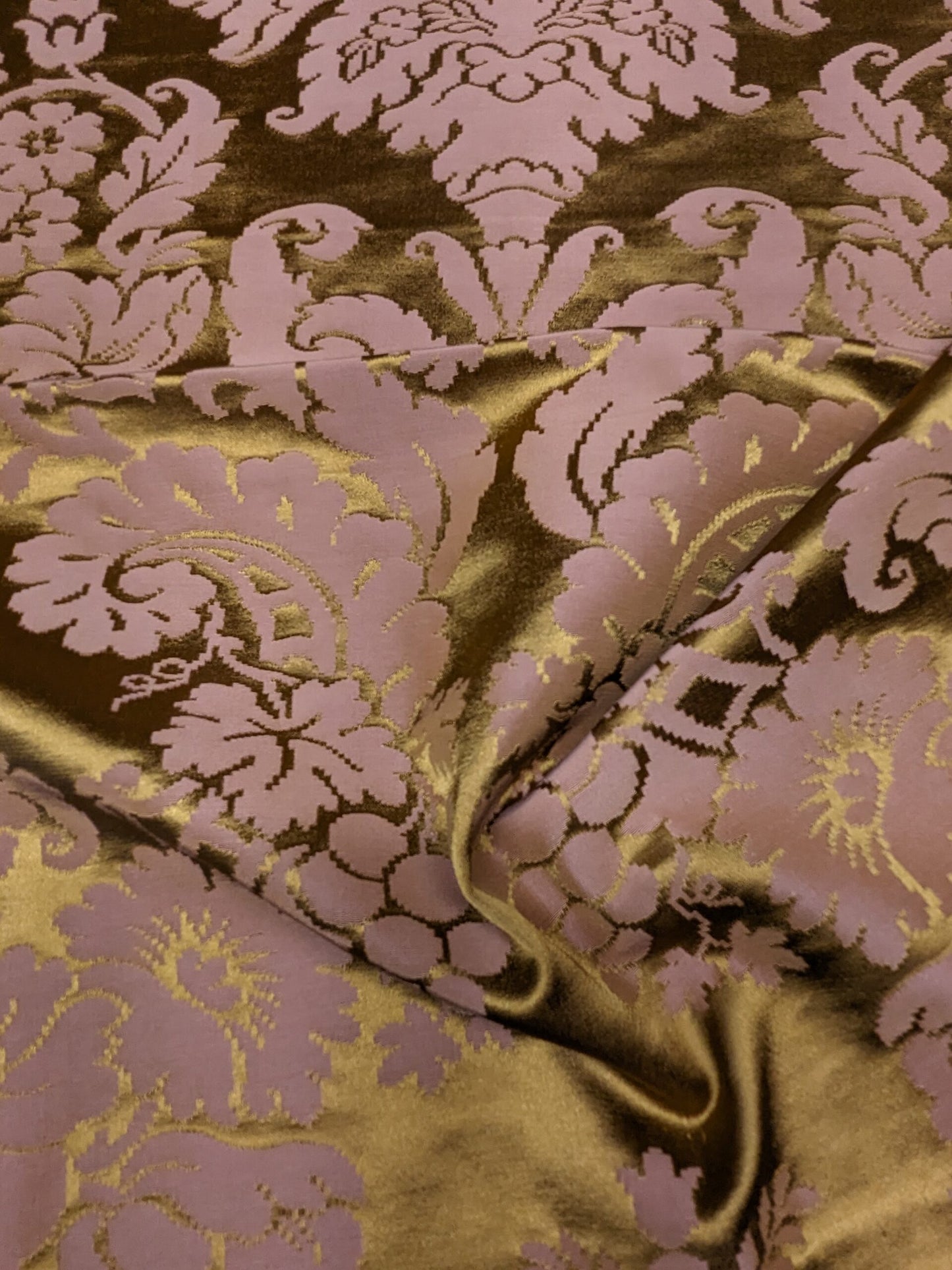 29 EV34 Special Square Jacquard by Lelievre Collonges Mordore Pink Cotton Embroidery Damask MSRP USD300+/y