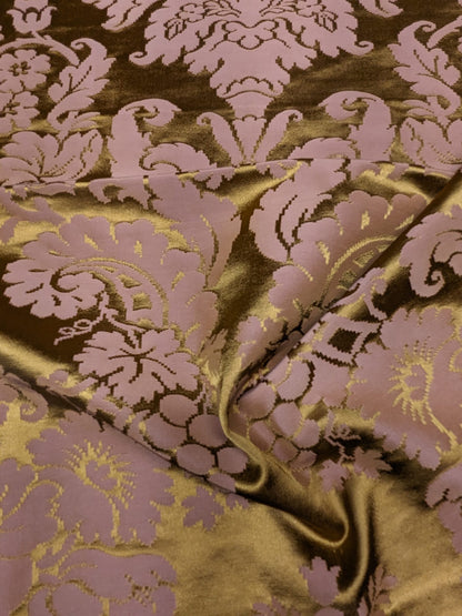 29 EV34 Special Square Jacquard by Lelievre Collonges Mordore Pink Cotton Embroidery Damask MSRP USD300+/y