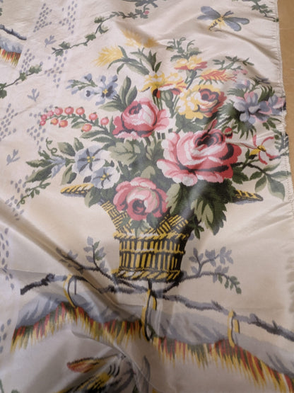 36 EV34 Special Square Jacquard by Lelievre Fountainbleau Multi on Beige Floral MSRP USD1260/y