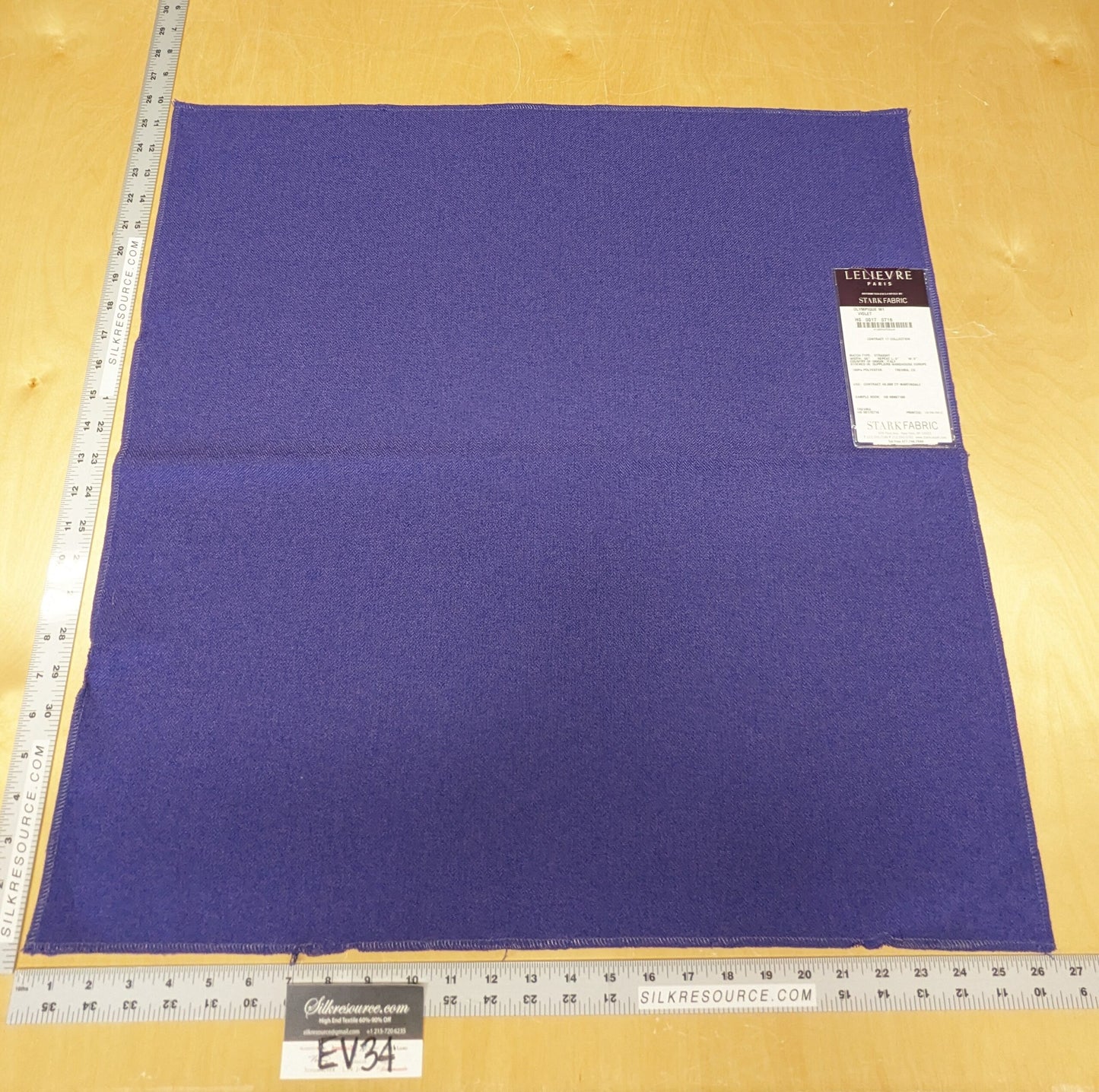 40 EV34 Special Square Plains/Textures by Lelievre Olympique M1 Passiflore Violet Solid MSRP300+/y