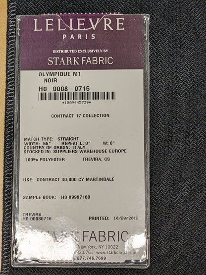 42 EV34 Special Square Plains/Textures by Lelievre Olympique M1 Noir Black Solid MSRP300+/y