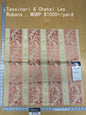 52 EV34 Special Square Jacquard by Tassinari &amp; Chatel Les Rubans Rose Pink Beige Stripe MSRP USD 1000+/y