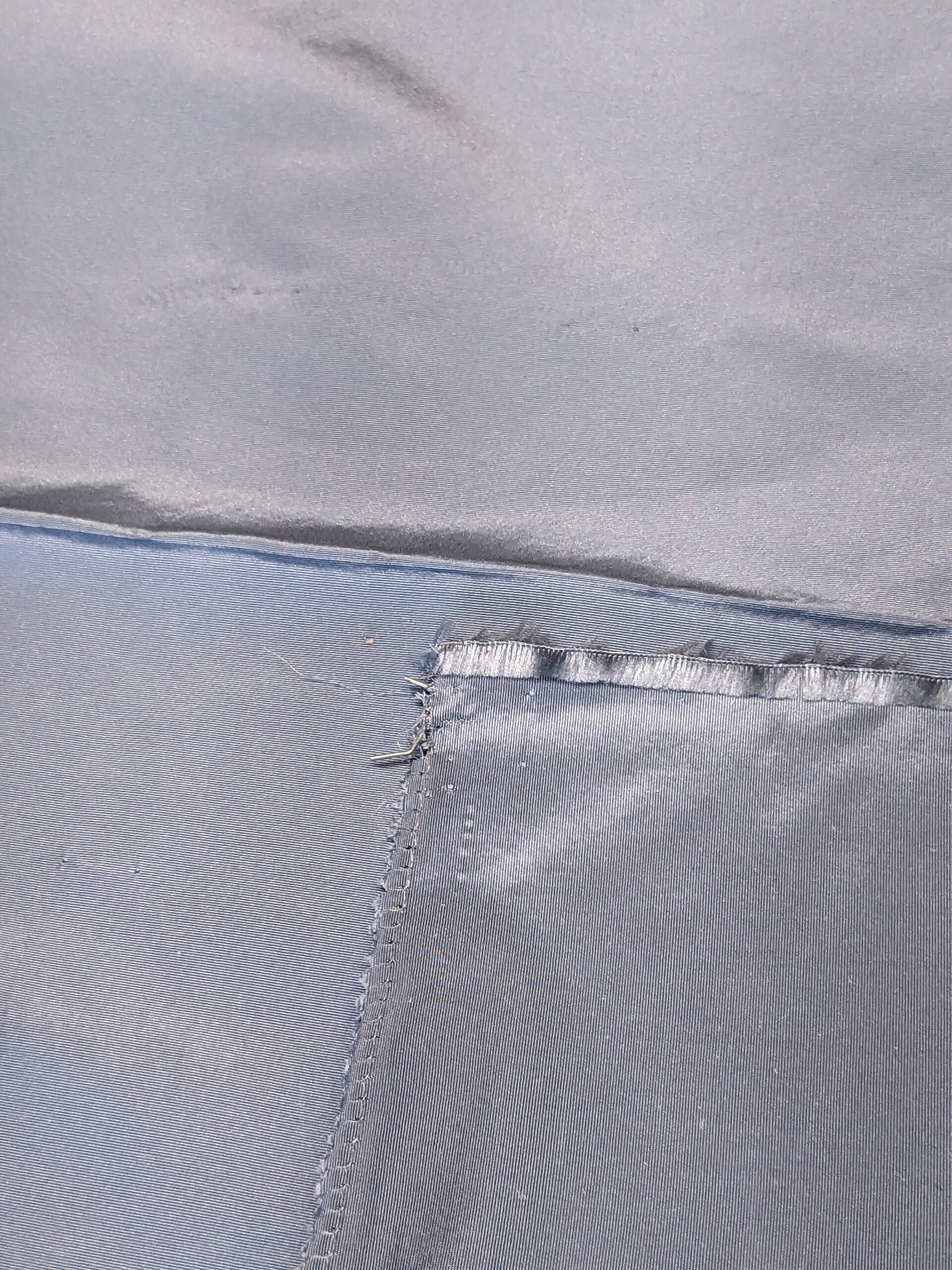 72 EV34 Special Square Plain Fabric by Tassinari and Chatel Faille Pervenche Gray Silk Plain MSRP USD1400+/y