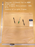 75 EV34 Special Square Plain Fabric by Tassinari and Chatel Faille Chamois Yellow Silk Plain MSRP USD1400+/y