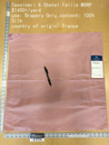 80 EV34 Special Square Plain Fabric by Tassinari and Chatel Faille Lilas Pink Silk Plain MSRP USD1400+/y