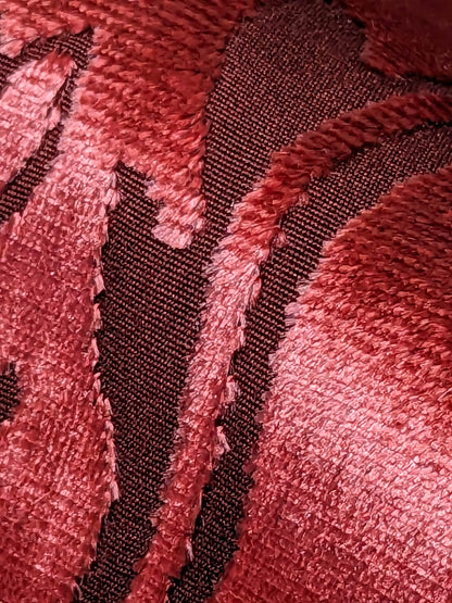 By yard Scalamandre Stan Hywet Silk Cotton Velvet Damask Red Renaissance Cut Velvet MSRP USD 922/y