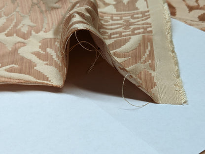 Rose Bertin 100% Silk Damask French Court Acanthus in Forest Green Highest Quality