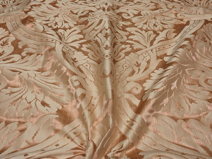 Rose Bertin 100% Silk Damask French Court Acanthus in Forest Green Highest Quality