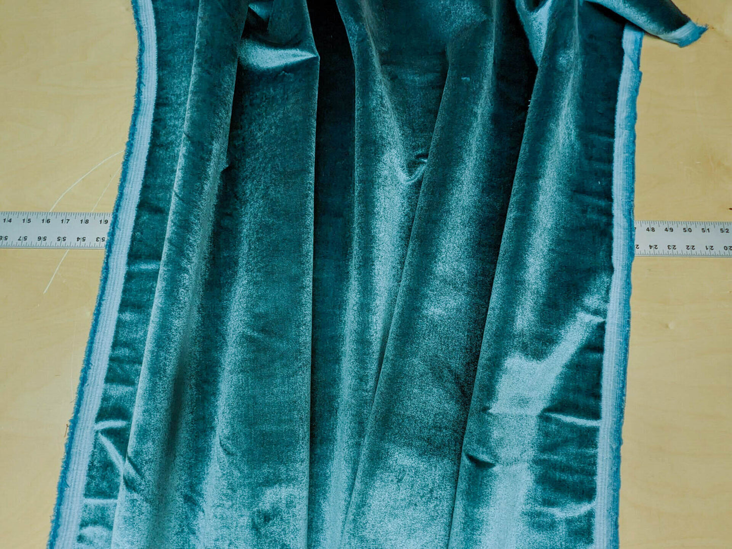 King's Silk Velvet Peacock Blue Radiance Heavy! Highest Quality MSRP USD 700+/Y