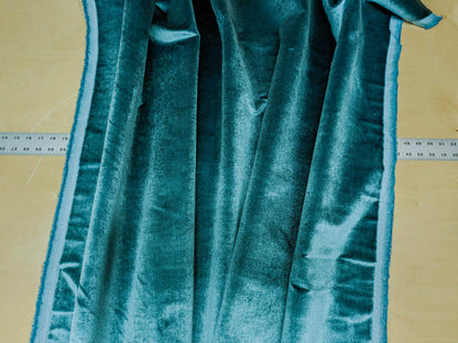 King's Silk Velvet Peacock Blue Radiance Heavy! Highest Quality MSRP USD 700+/Y