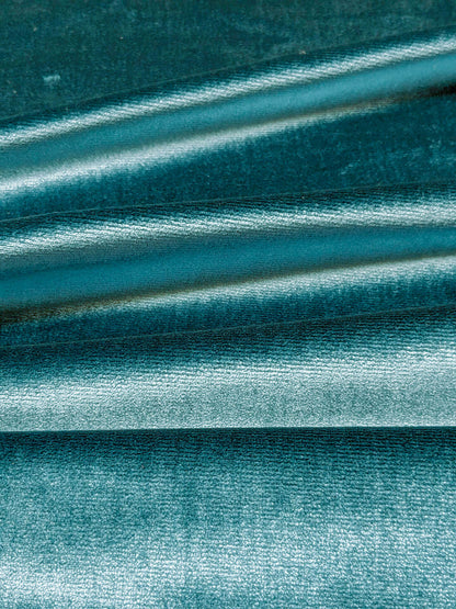 King's Silk Velvet Peacock Blue Radiance Heavy! Highest Quality MSRP USD 700+/Y