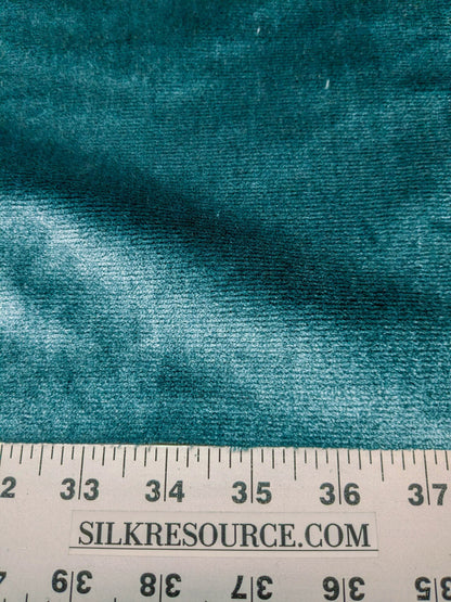 King's Silk Velvet Peacock Blue Radiance Heavy! Highest Quality MSRP USD 700+/Y