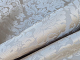 High End Veranda Renaissance Damask 100% Silk Taupe Beige