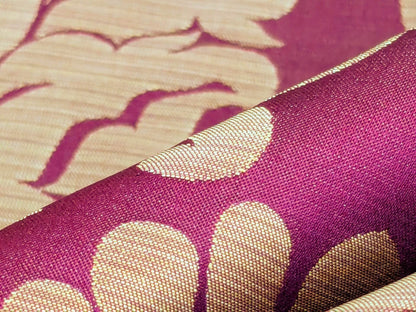 High End Veranda Renaissance Damask 100% Silk Red and Gold