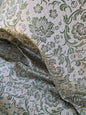 In Name of Rose Medallion Acanthus Renaissance Silk Damask Jacquard Pale Green & Gold MSRP USD 225Y