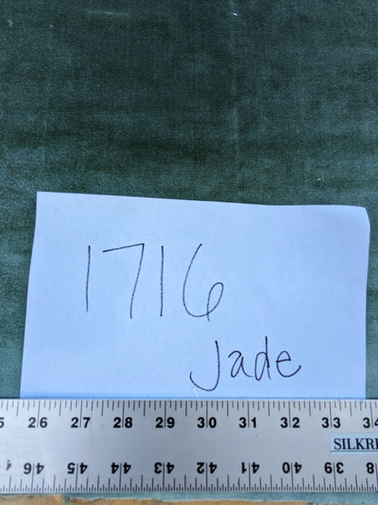 2.5 yard piece, Queen's Silk Velvet *Forest* Radiance Highest Quality Heavy 39,000+ martindale MSRP USD 728/Yard