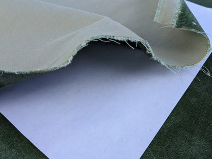 2.5 yard piece, Queen's Silk Velvet *Forest* Radiance Highest Quality Heavy 39,000+ martindale MSRP USD 728/Yard