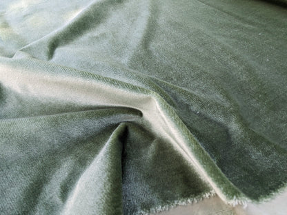 2.5 yard piece, Queen's Silk Velvet *Forest* Radiance Highest Quality Heavy 39,000+ martindale MSRP USD 728/Yard