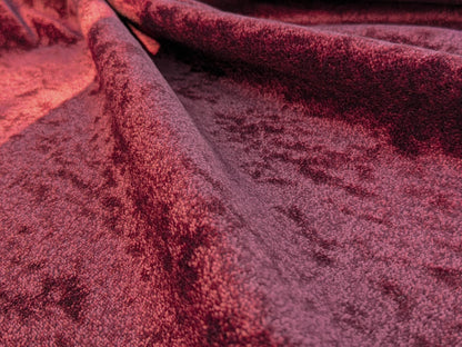 Mohair &amp; Silk Velvet Seaweed Texture In Deep Wine Red Burgundy Heavy Duty