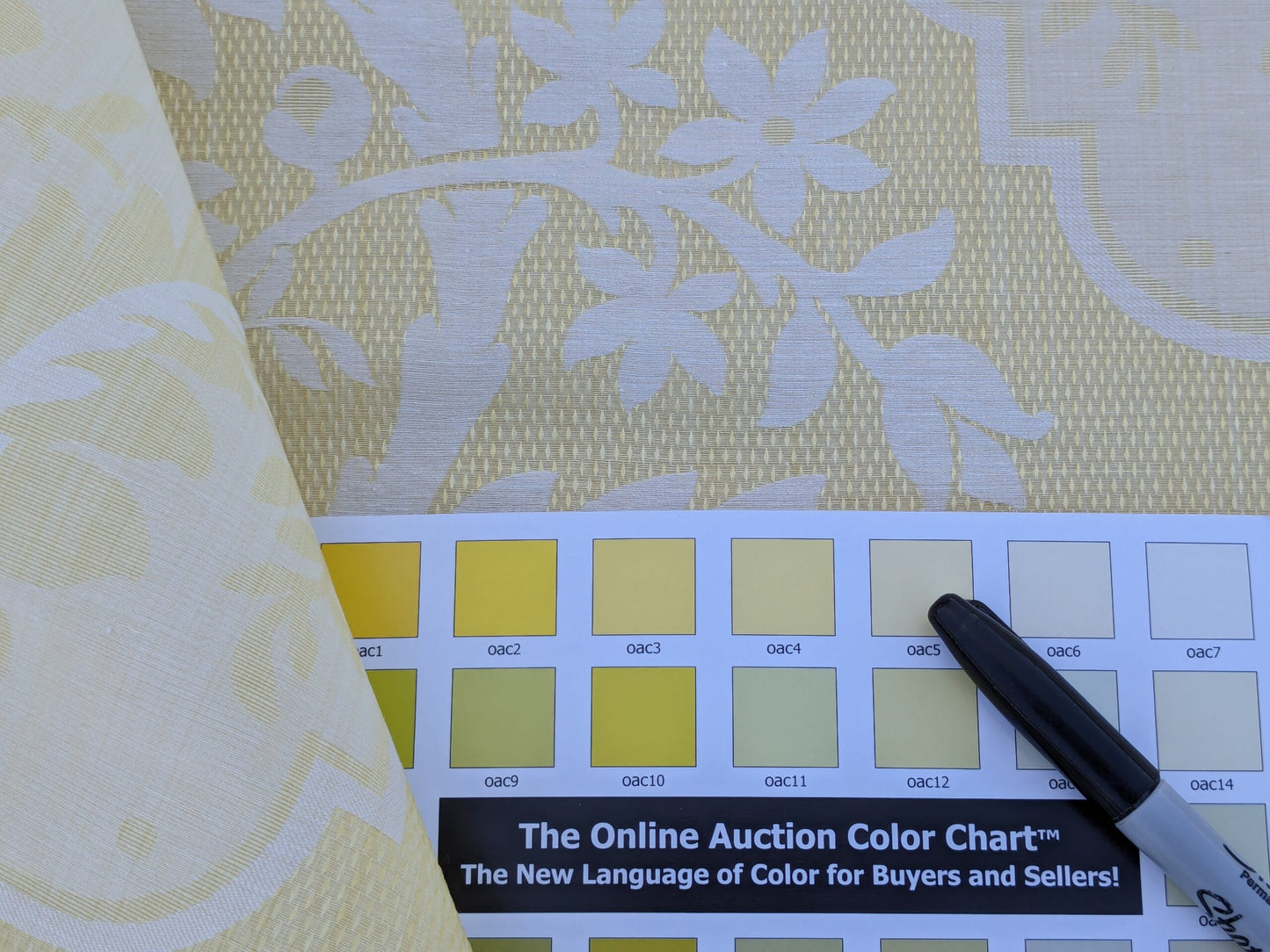 Scalamandre Kilfane Lemon Yellow Acanthus Renaissance Silk Lampas MSRP USD 390/y