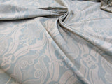 Scalamandre Namtu Silk Damask French Blue &amp; Tan Faille Medallion MSRP USD 300/Y