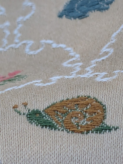 By Yd Kravet Zoology Weave Cotton Spring Animals Bunny Frog Elephant Snail Green Blue Pink on Tan MSRP USD 142/Y