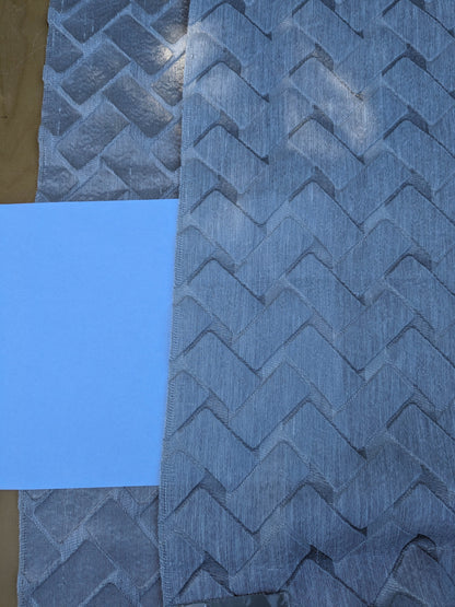 1 EV35 Length 2.5y Aldeco Union Oyster Gray Sheers Chevron Geometric MSRP USD 300+/y