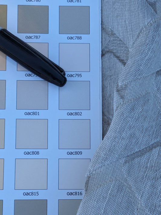 1 EV35 Length 2.5y Aldeco Union Oyster Gray Sheers Chevron Geometric MSRP USD 300+/y