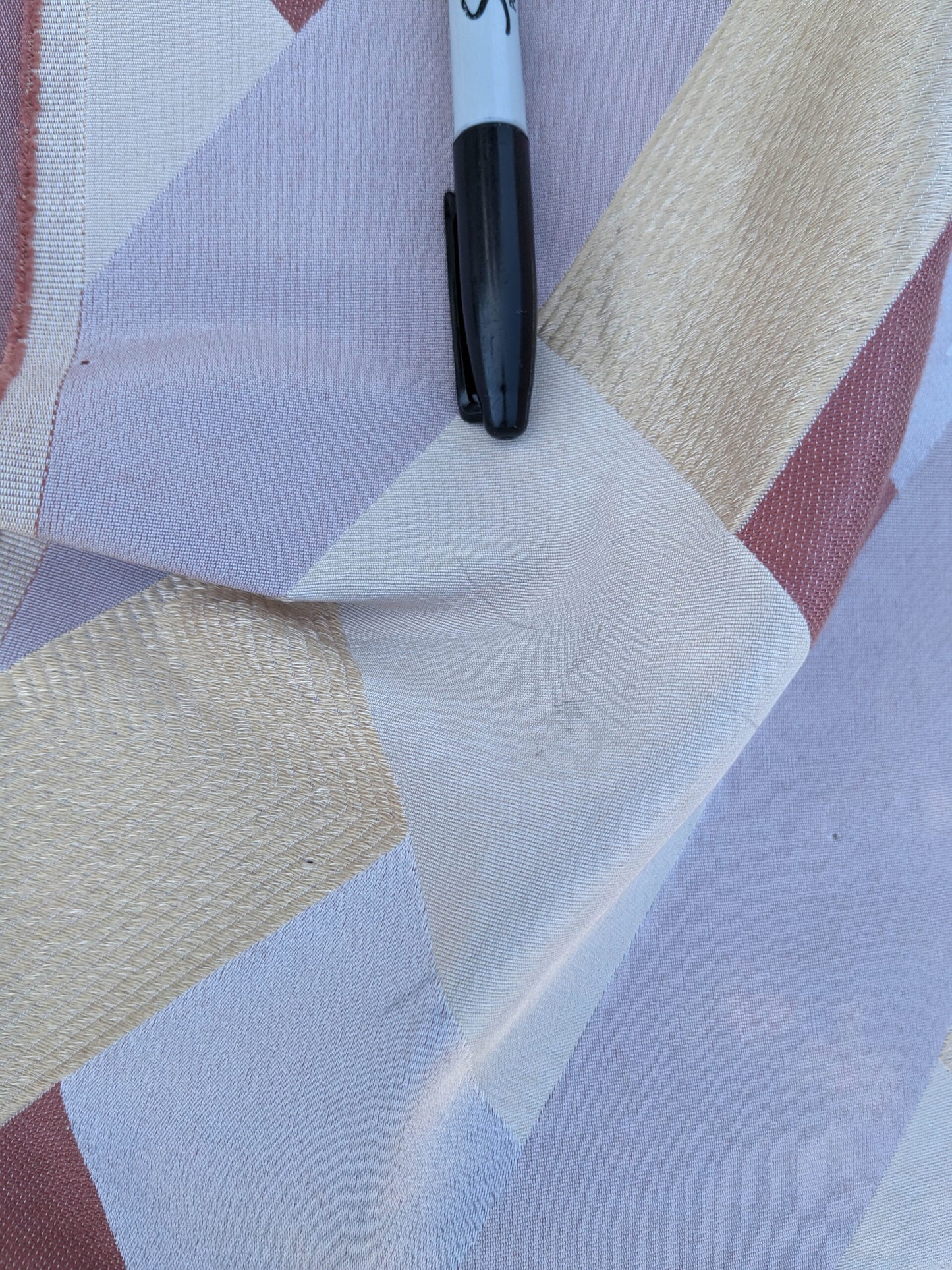 6 EV35 Length 2.5y Lelievre Scala M1 Poudre White Yellow Diamond Geometric Jacquard MSRP USD 500+/y