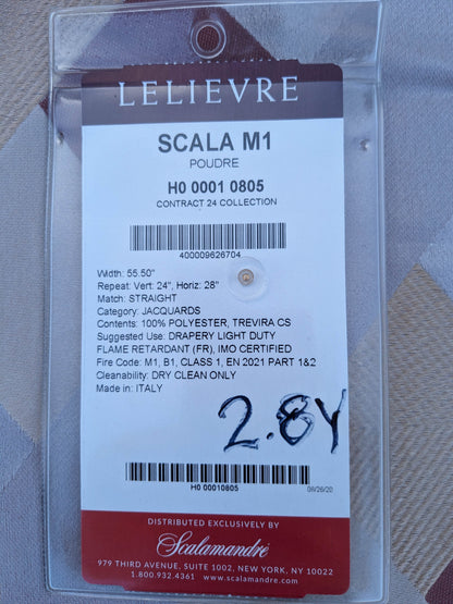 15 EV35 Length 2.8y Lelievre Scala M1 Poudre White Yellow Diamond Geometric Jacquard MSRP USD 500+/y